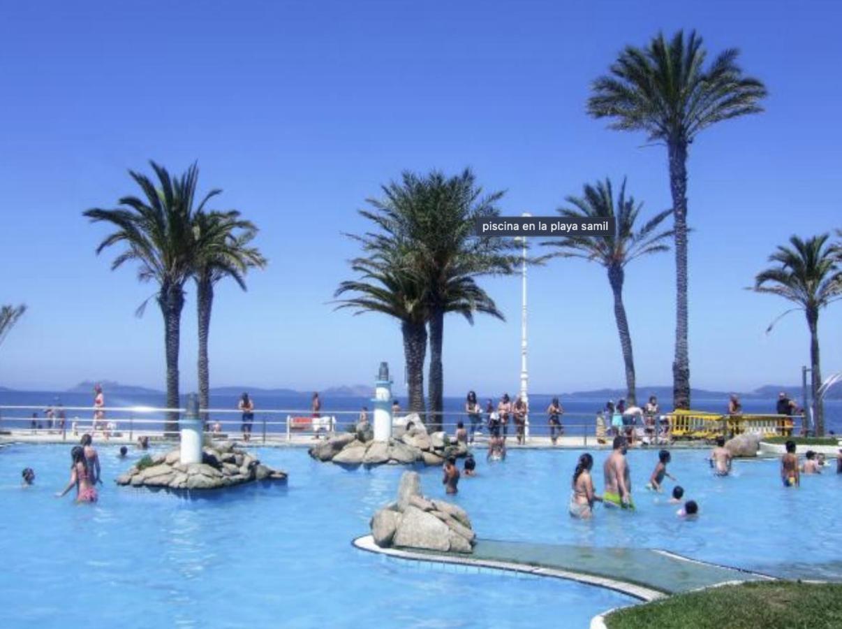Samil Apartment, primera línea de playa con Wifi y Garaje Vigo Exterior foto